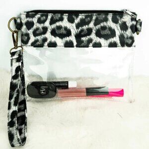 Clear Leopard Print Crossbody Bag Stadium Approved Adjustable Strap Purse